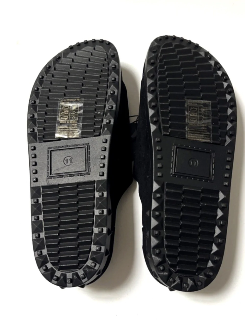 True Religion Biggy Slide Sandals Black Hook Loop Strap Men’s Size 11 NWOB